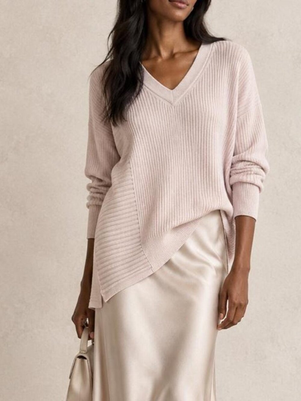 ALLSAINTS Pink Asymmetrical Sweater - Small